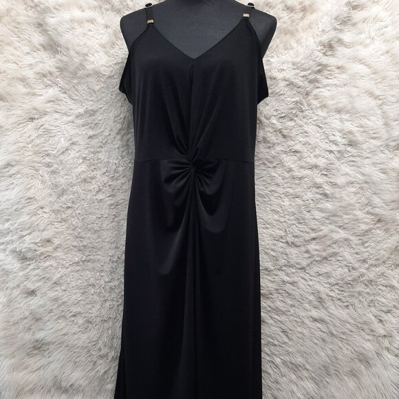 Michael Kors Women's Black Strappy Tank Long Dress Stretch 2XL - Picture 1 of 8